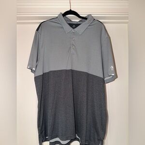 adidas Men’s Two-Tone Light Gray and Dark Gray Polo
